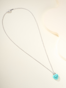 Tiffany Blue Full Heart Pendant Necklaces