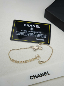 Chanel Crystal Bow Bracelets Black