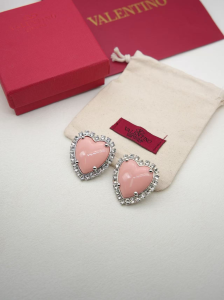 Valentino Crystal Heart Coeur Hyperbole Earrings Light Pink Valentino Crystal Heart Coeur Hyperbole Earrings Light Pink