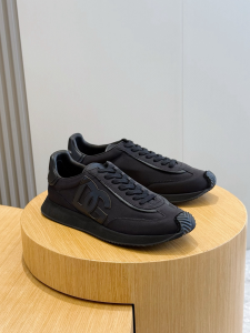 Dolce Gabbana Mixed Material DG Cushion Low Top Sneakers Black Dolce Gabbana Mixed Material DG Cushion Low Top Sneakers Black