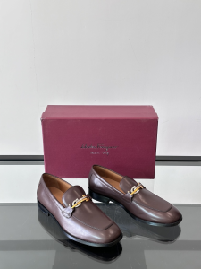 Ferragamo Gancini Bit Leather Mocassins Loafers Dark Brown Ferragamo Gancini Bit Leather Mocassins Loafers Dark Brown