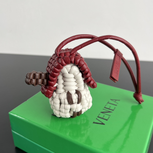 Charms Bottega Veneta Horse Woven Leather Bag Charms Red White Charms Bottega Veneta Horse Woven Leather Bag Charms Red White