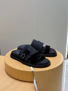 Dior Aqua Flat Sandals Black Dior Jacquard Canvas and Suede Leather Dior Aqua Flat Sandals Black Dior Jacquard Canvas and Suede Leather