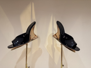 Dries Van Noten Patent Leather Wedge Mules Sandals Black 105MM Dries Van Noten Patent Leather Wedge Mules Sandals Black 105MM