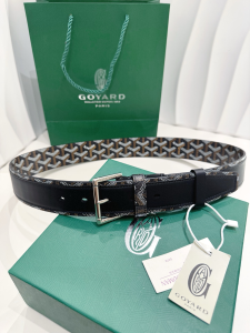 Goyard Florida Canvas and Leather Belt Black 40CM Goyard Florida Canvas and Leather Belt Black 40CM