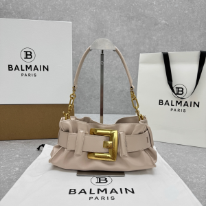 Balmain Mini Anthem Buckled Leather Shoulder Bag Light Pink Balmain Mini Anthem Buckled Leather Shoulder Bag Light Pink