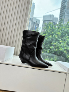 Isabel Marant Edoa Black Calfskin Leather Ankle Boots Isabel Marant Edoa Black Calfskin Leather Ankle Boots