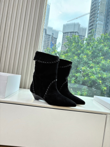 Isabel Marant Edoa Black Suede Leather Ankle Boots Isabel Marant Edoa Black Suede Leather Ankle Boots