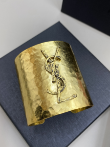 Saint Laurent Gold Metal Cassandre Cuff Bracelets Saint Laurent Gold Metal Cassandre Cuff Bracelets