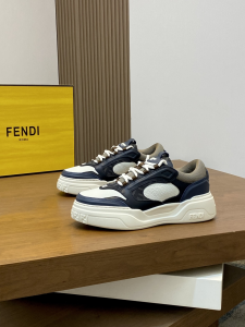 Fendi Force Low Tops Sneakers Black Blue Calf Leather Fendi Force Low Tops Sneakers Black Blue Calf Leather
