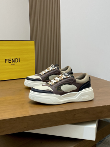 Fendi Force Low Tops Sneakers White Burgundy Calf Leather Fendi Force Low Tops Sneakers White Burgundy Calf Leather
