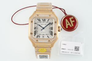 Cartier Large Santos De Cartier Diamonds Automatic Winding Watch Rose Gold Cartier Large Santos De Cartier Diamonds Automatic Winding Watch Rose Gold