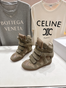 Isabel Marant Over Basket Suede Bekett Wedge High Top Sneakers Gray Isabel Marant Over Basket Suede Bekett Wedge High Top Sneakers Gray