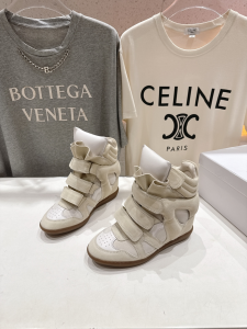 Isabel Marant Over Basket Suede Bekett Wedge High Top Sneakers White Isabel Marant Over Basket Suede Bekett Wedge High Top Sneakers White