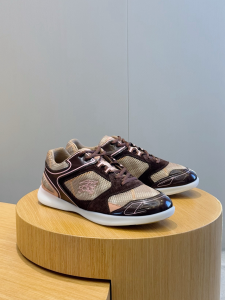 Burberry Beige Burgundy Check Matrix Sport London Sneakers Burberry Beige Burgundy Check Matrix Sport London Sneakers