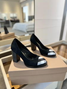 Burberry Check and Black Suede Leather Pumps 95MM Burberry Check and Black Suede Leather Pumps 95MM