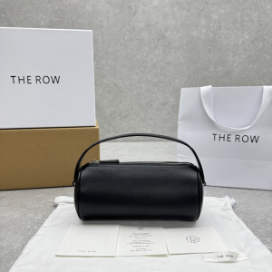 The Row Round 90s Leather Top Handle Bag Black The Row Round 90s Leather Top Handle Bag Black