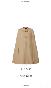 Louis Vuitton Cape Coat Beige