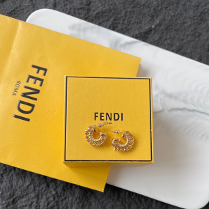 Fendi Filo Gold Metal Earrings