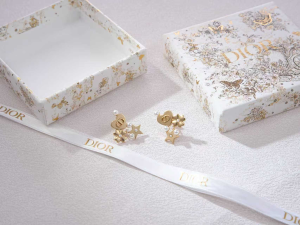 Dior Petit CD Gold Metal Earrings