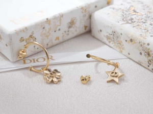 Dior Petit CD Gold Metal Earrings