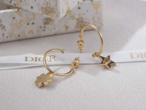 Dior Petit CD Gold Metal Earrings