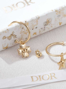 Dior Petit CD Gold Metal Earrings