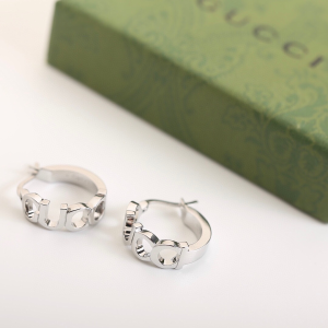 Gucci Logo Hoop Earrings