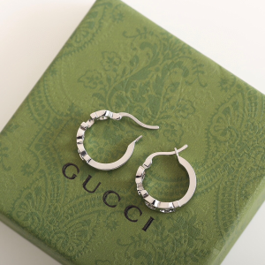 Gucci Logo Hoop Earrings
