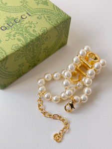 Gucci Pearl Embellished Bracelets