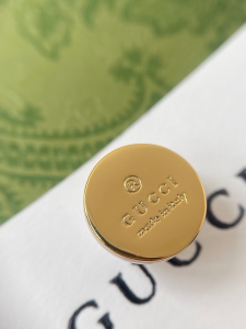 Gucci Stud Earrings with Half Pearl