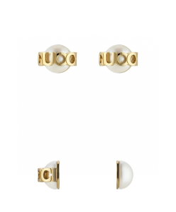 Gucci Stud Earrings with Half Pearl