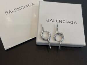Balenciaga Force Double Spike Silver Earrings Balenciaga Force Double Spike Silver Earrings