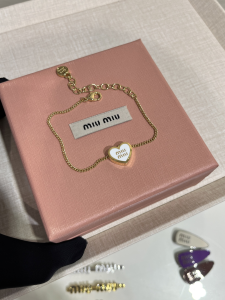 Miu Miu Logo Heart Metal Bracelets