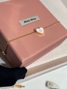 Miu Miu Logo Heart Metal Bracelets