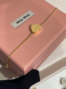 Miu Miu Logo Heart Metal Bracelets