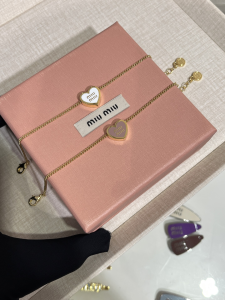 Miu Miu Logo Heart Metal Bracelets