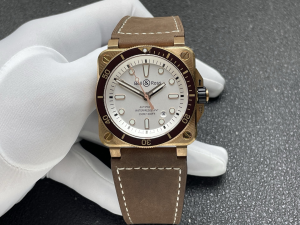 Bell Ross BR 03 92 Diver Brown Bronze Case White Dial Automatic Mens Watch 42MM Bell Ross BR 03 92 Diver Brown Bronze Case White Dial Automatic Mens Watch 42MM