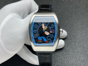 Franck Muller BWD Popeye Vanguard Black Leather Strap Watch Franck Muller BWD Popeye Vanguard Black Leather Strap Watch