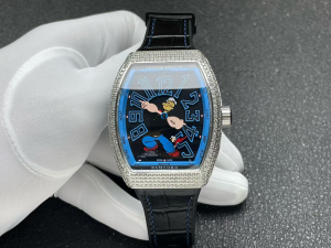 Franck Muller BWD Popeye Vanguard Crystals Watch Blue Black Franck Muller BWD Popeye Vanguard Crystals Watch Blue Black