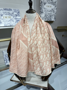 Dior Oblique Natte Square Scarf Beige Silk Twill Dior Oblique Natte Square Scarf Beige Silk Twill