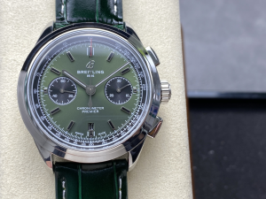 Breitling Premier B01 Chronograph Mens Watch Green Dial and Leather Breitling Premier B01 Chronograph Mens Watch Green Dial and Leather
