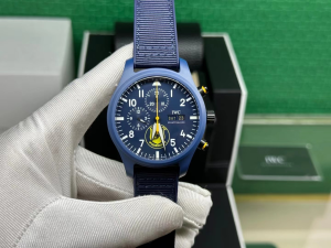 IWC White Ceramic Lake Tahoe Pilots Chronoraph Top Gun Watch Blue Dial and Blue Strap IWC White Ceramic Lake Tahoe Pilots Chronoraph Top Gun Watch Blue Dial and Blue Strap