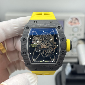 Richard Mille Tourbillon Pablo Mac Donough Black Dial Yellow Rubber Strap Watch Richard Mille Tourbillon Pablo Mac Donough Black Dial Yellow Rubber Strap Watch