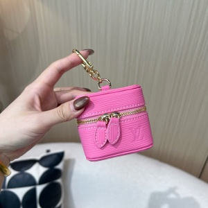Charms Louis Vuitton Vanity Pink Epi Leather Bag Charm and Keychain Charms Louis Vuitton Vanity Pink Epi Leather Bag Charm and Keychain