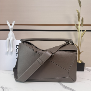 Loewe Large Puzzle Shoulder Crossbody Bag Dark Brown Grained Calfskin Loewe Large Puzzle Shoulder Crossbody Bag Dark Brown Grained Calfskin