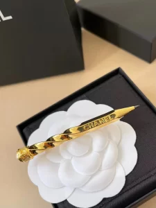Chanel Gole Metal Pen Brooch