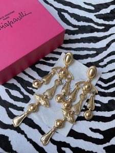 Schiaparelli Gold Metal Earrings