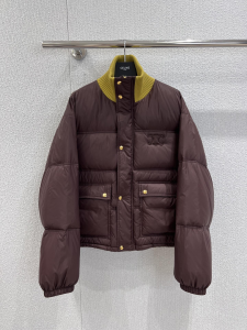 Celine Burgundy Nylon Puffer Jacket Celine Burgundy Nylon Puffer Jacket