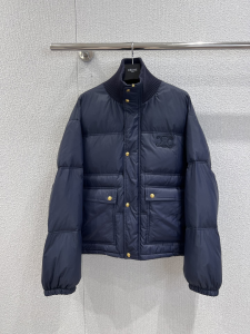 Celine Navy Blue Nylon Puffer Jacket Celine Navy Blue Nylon Puffer Jacket